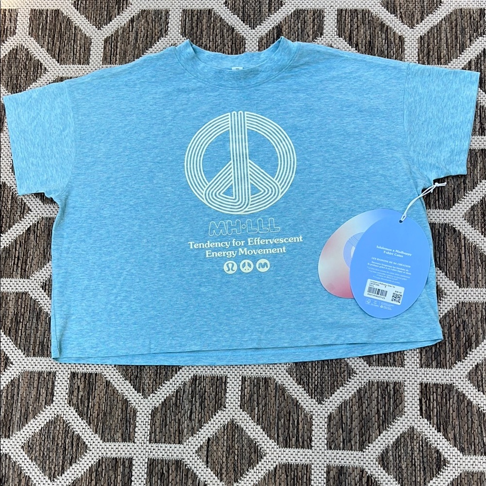 NWT Lululemon x Madhappy Effervescent Energy Movement Blue T-Shirt Cates